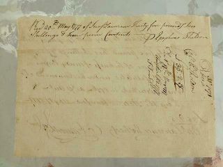 1777 Revolutionary War Soldier Pay Order Signed Oliver Ellsworth to Col Sheldon 3