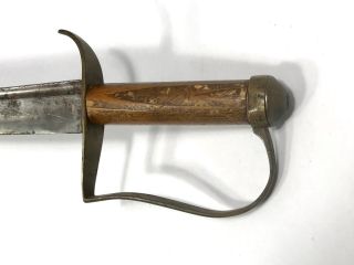 American Revolutionary War Hanger - Sword,  Partial Scabbard,  1775 - 1785 3