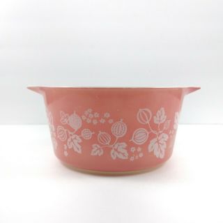 Vintage Pyrex Pink Gooseberry 473 Casserole Dish Bowl 1 Quart No Lid
