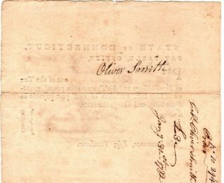 1782,  Colonel Oliver Smith,  General Jedediah Huntington,  signed pay order 2
