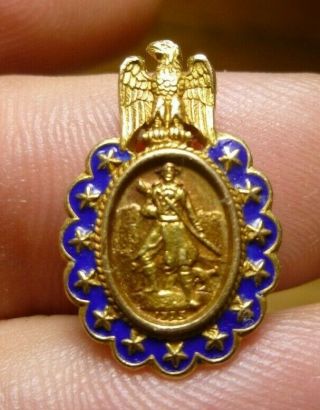 1883 " William Woods Pinkerton " 14k Yellow Gold Sons Of The Revolution