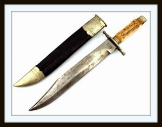 Antique American Civil War English Bowie Knife " Southern & Richardson,  Sheffeld "