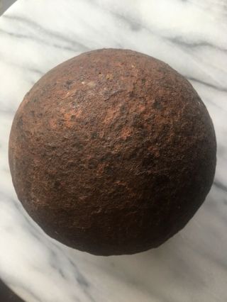 Last One War Of 1812 Cannon Ball 11.  4 Lbs 4 - 1/2” Wide Lower Niagara River