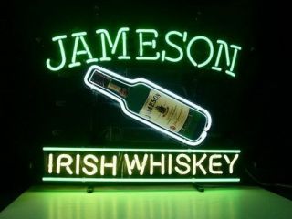 Jameson Whiskey Real Vintage Neon Light Sign Home Bar Collectible Sign 17 " X14