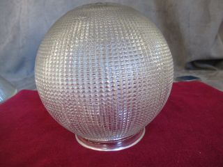 Antique Lamp Glass Ball Globe Shade 3 - 1/4 " Fitter Holophane Style Ks80