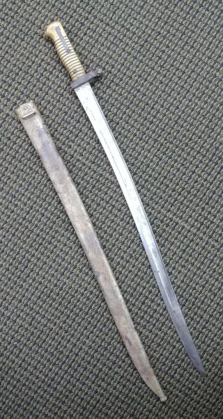 FRENCH 1841 CHASSPOT SWORD BAYONET WITH SCABBARD - NR 10603 2
