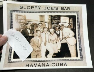 Sloppy Joe’s Havana Cuba Beer Whiskey Bar Scene Reprint Photo 8 X 10