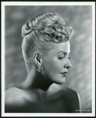 Janis Carter In Hairstyle Vtg 1948 Portrait Photo By Cronenweth