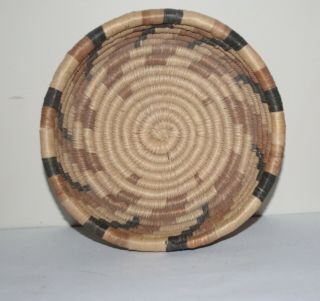 Vintage Coiled Woven Basket Native American Navajo Or Hopi Bowl