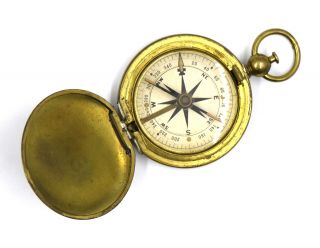 Vintage Military Us Army Wwii Brass Compass Miltaria Memorabilia Collectible