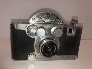 Vintage Universal Mercury Ii 35mm 1/2 Half Frame Camera W/ F - 35 Tricor 2.  7