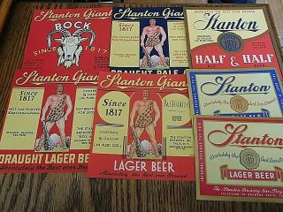 19 Different Vintage Stanton Irtp Beer Labels Troy,  York 1930 