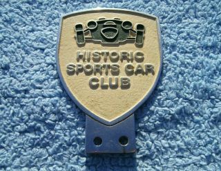 Vintage 1970s Historic Sports Car Club Badge - Classic Hscc Gb Motor Racing Emblem
