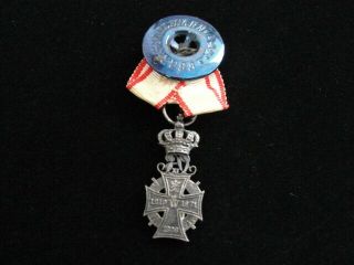 Order Of The Dannebrog Iron Cross Lapel Pin