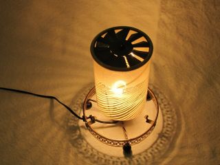 Vintage Econolite Motion Lamp Light Metal Base Rod & Inner Spinner Shade 2