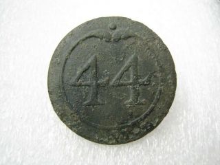 Napoleonic Big French Button Of Grand Army Napoleon War 1812 - Regiment 44