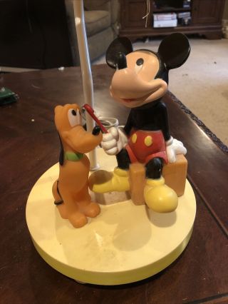 Walt Disney Mickey Mouse Pluto Balloon Nightlight And Lamp VTG 2