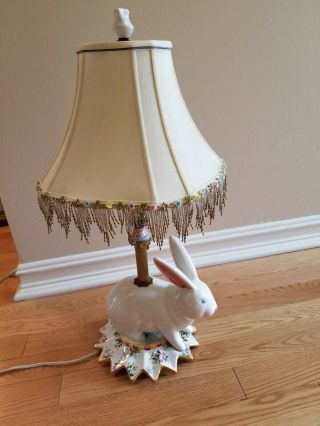 Vintage Mackenzie Childs Hasenpfeffer Rabbit Lamp