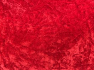 Vintage Dual King Red Velvet Bedspread 116” X 116” W/ Fringe 3