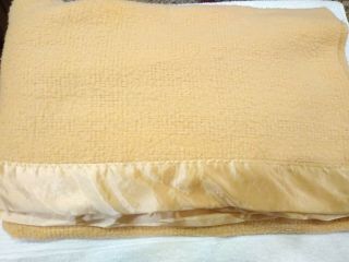 Vintage Faribo Peach Blanket With Satin Edging Soft And Made In Usa Euc