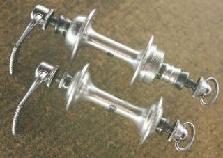 Vintage Campagnolo Nuovo - Record French Thread Hubs Hubset 36 Holes 126mm
