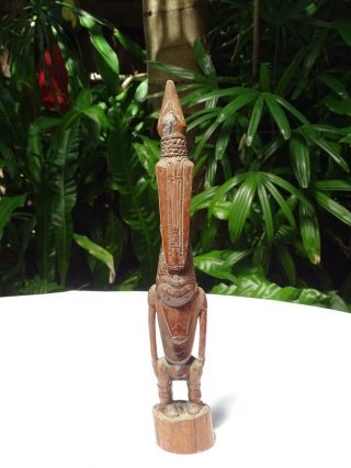 Vintage Sepik River Birdman Hand Carved Statue Papua Guinea C1970s