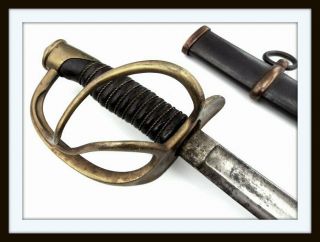 Antique American Civil War 1864 Dated Us Cavalry Sword By " Emerson & Silver,  Nj "