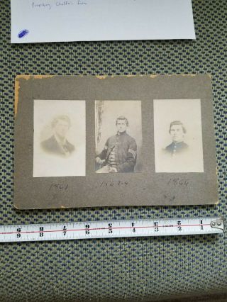 Civil War Images Of 96th York Soldier Merlin Harris 3 Images Rare Plattsburg