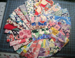Quilters Dream 32 Piece Vintage Feedsack Fabric Assortment Quilts Or Crafting B