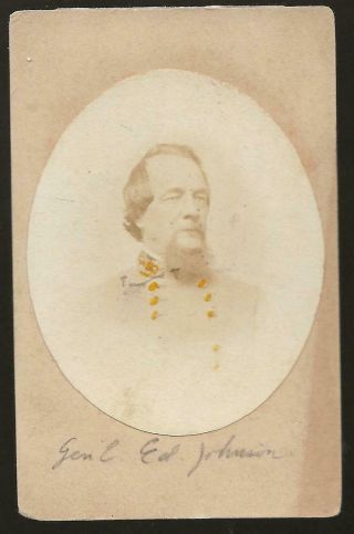 Civil War Cdv Confederate General Edward " Old Alleghany " Johnson Vannerson