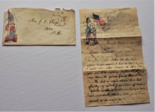 1862 Civil War Letter With Envelope,  People In North Prolonging War