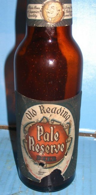Old Reading Pale Reserve Beer Labeled Irtp Beer Ale Bottle Gus Neck Reading Pa