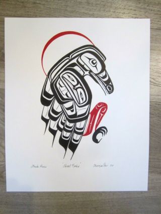 Northwest Coast Haida - Tribal Ghost Raven Spirit - Painting