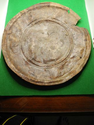 Plate Made From Confederate Canteen Found At Ft.  Fetterman,  Wyoming