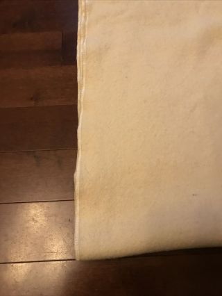 Vintage Faribo Acrylic Cotton Blanket Waffle Satin Trim King 100 WOOL 78 X 73 2