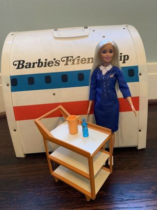 Vintage Barbie Friend Ship Plane - United Airline 1972,  Stewardess Barbie