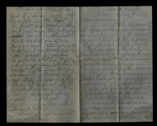 CIVIL WAR LETTER - 9th York Cavalry,  Soldier Killed During Fight Alcock,  VA 2