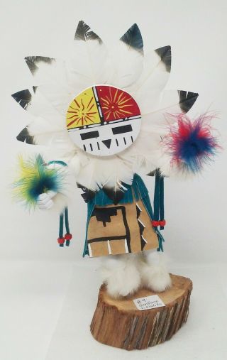 Native American Kachina Doll: 12 1/2 " X 8 " Sunface By Artist V.  Endito