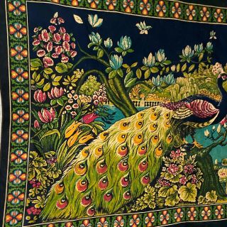 Vintage Turkish Decorative Textile Cloth Tapestry Peacock Art Wall Hanging 3