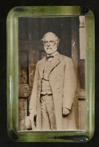 Rare Mathew B.  Brady Photo Of General Robert E.  Lee,  Paperweight