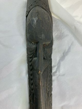 Old Papua Guinea wood carved figural hook (mr) 2