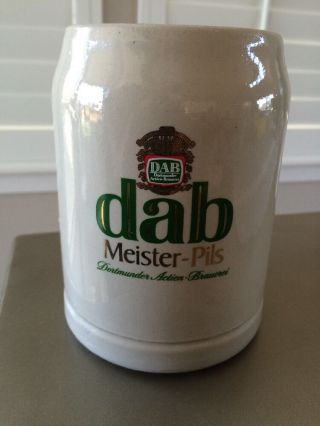 Dab Meister Pils Pilsner Beer Stein Mug Dortmunder Actien Brauerei Germany.  5l