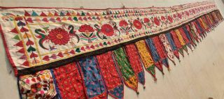175 " X 23 " Ethnic Embroidery Rabari Tribal Tapestry Decor Door Valance Toran/trim