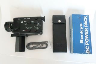 Vintage Sankyo Em - 60xl 8 Mm Film Movie Camera With Dc Power Pack