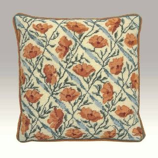 Ehrman Lattice Poppies By Deborah Kemball Vintage Tapestry Needlepoint Kit