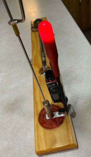 Vintage Beaver Dam Tip Up With Light Ready To Fish
