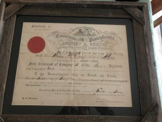 1863 Civil War Discharge Paper 4th Regiment Pennsylvania 64th Cavalry