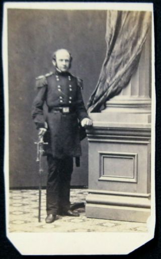 Cdv - Autographed,  Brigadier General Stephen C.  Parmenter,  7th Brigade,  N.  Y.  S.  M.