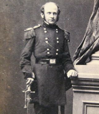 CDV - Autographed,  Brigadier General Stephen C.  Parmenter,  7th Brigade,  N.  Y.  S.  M. 2