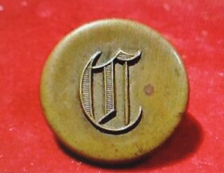 Civil War Confederate Cavalry Button - Script C (cavalry) Extra Quality Back Mark